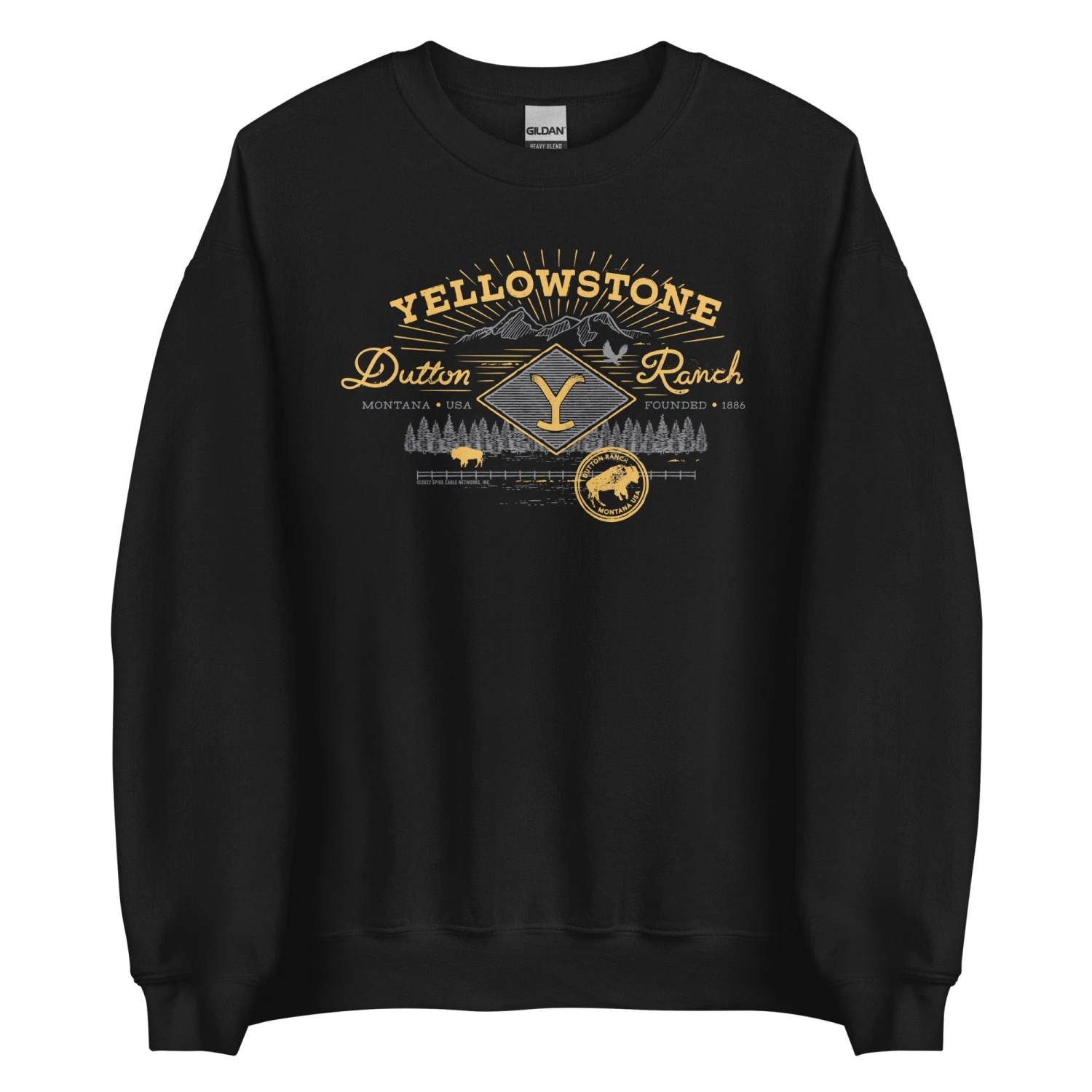 Yellowstone Dutton Ranch Scenery Fleece Crewneck Sweatshirt 5 Yellowstone Dutton Ranch Scenery Fleece Crewneck Sweatshirt - Image 3