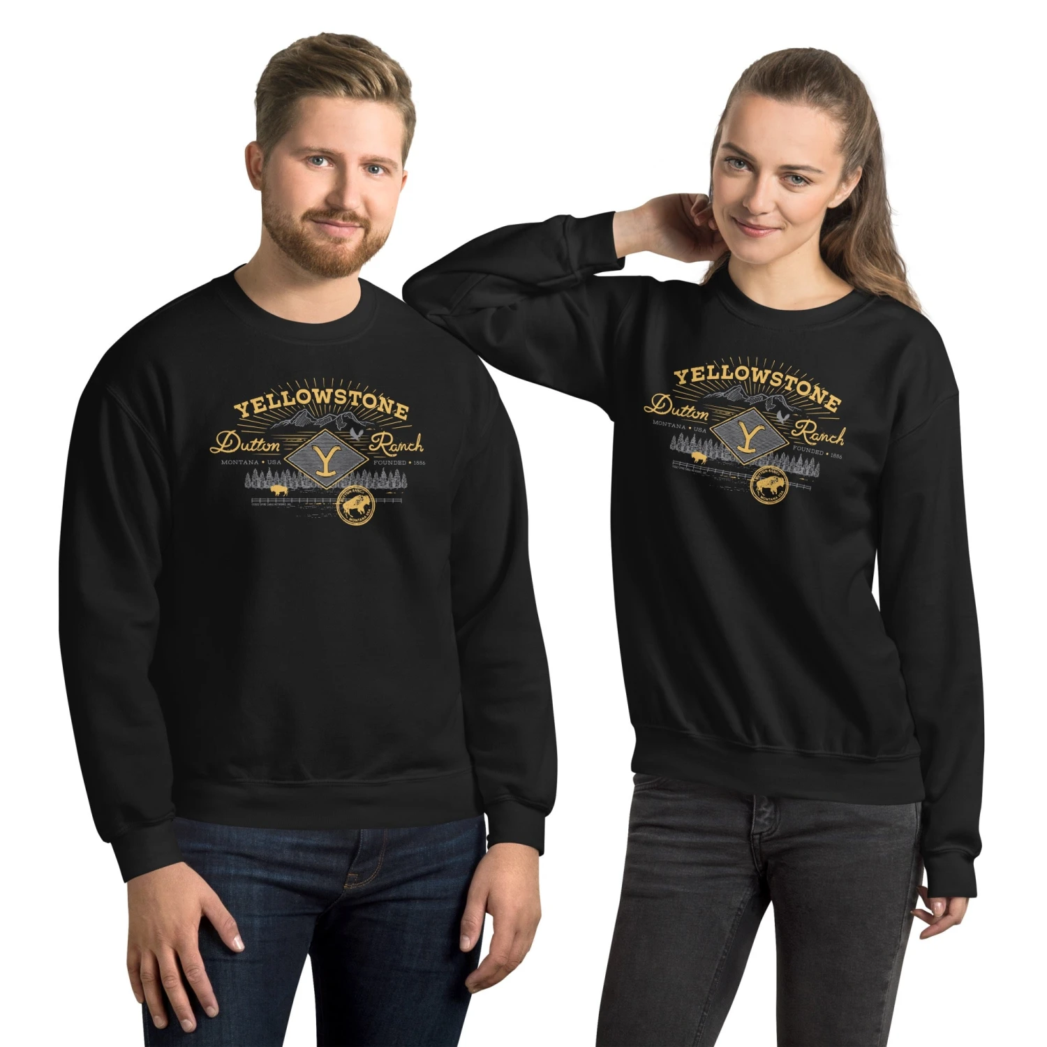 Yellowstone Dutton Ranch Scenery Fleece Crewneck Sweatshirt 7 Yellowstone Dutton Ranch Scenery Fleece Crewneck Sweatshirt - Image 5