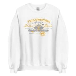 Yellowstone Dutton Ranch Scenery Fleece Crewneck Sweatshirt 10 Yellowstone Dutton Ranch Scenery Fleece Crewneck Sweatshirt -Bioworld Shop YS DRF 63 100362 WHITE MF