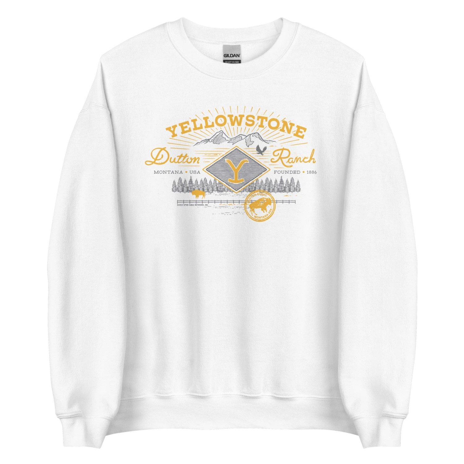 Yellowstone Dutton Ranch Scenery Fleece Crewneck Sweatshirt 6 Yellowstone Dutton Ranch Scenery Fleece Crewneck Sweatshirt - Image 4