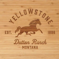 Yellowstone Dutton Ranch Montana Laser Engraved Cutting Board 5 Yellowstone Dutton Ranch Montana Laser Engraved Cutting Board -Bioworld Shop YS DRM CB 100181 0002 CB RO