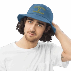 Yellowstone Dutton Ranch Logo Denim Bucket Hat -Bioworld Shop YS DRlogo BH 56 100951 LIGHT DEN LFSTYL MF