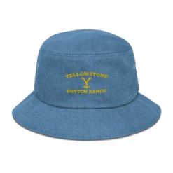 Yellowstone Dutton Ranch Logo Denim Bucket Hat -Bioworld Shop YS DRlogo BH 56 100951 LIGHT DEN MF