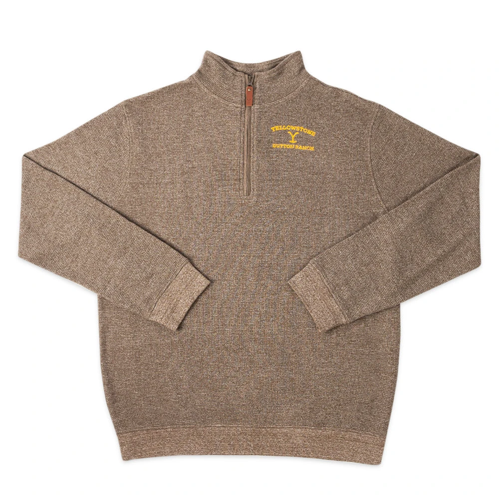 Yellowstone Dutton Ranch Mortimer Quarter Zip Embroidered Pullover 3 Yellowstone Dutton Ranch Mortimer Quarter Zip Embroidered Pullover