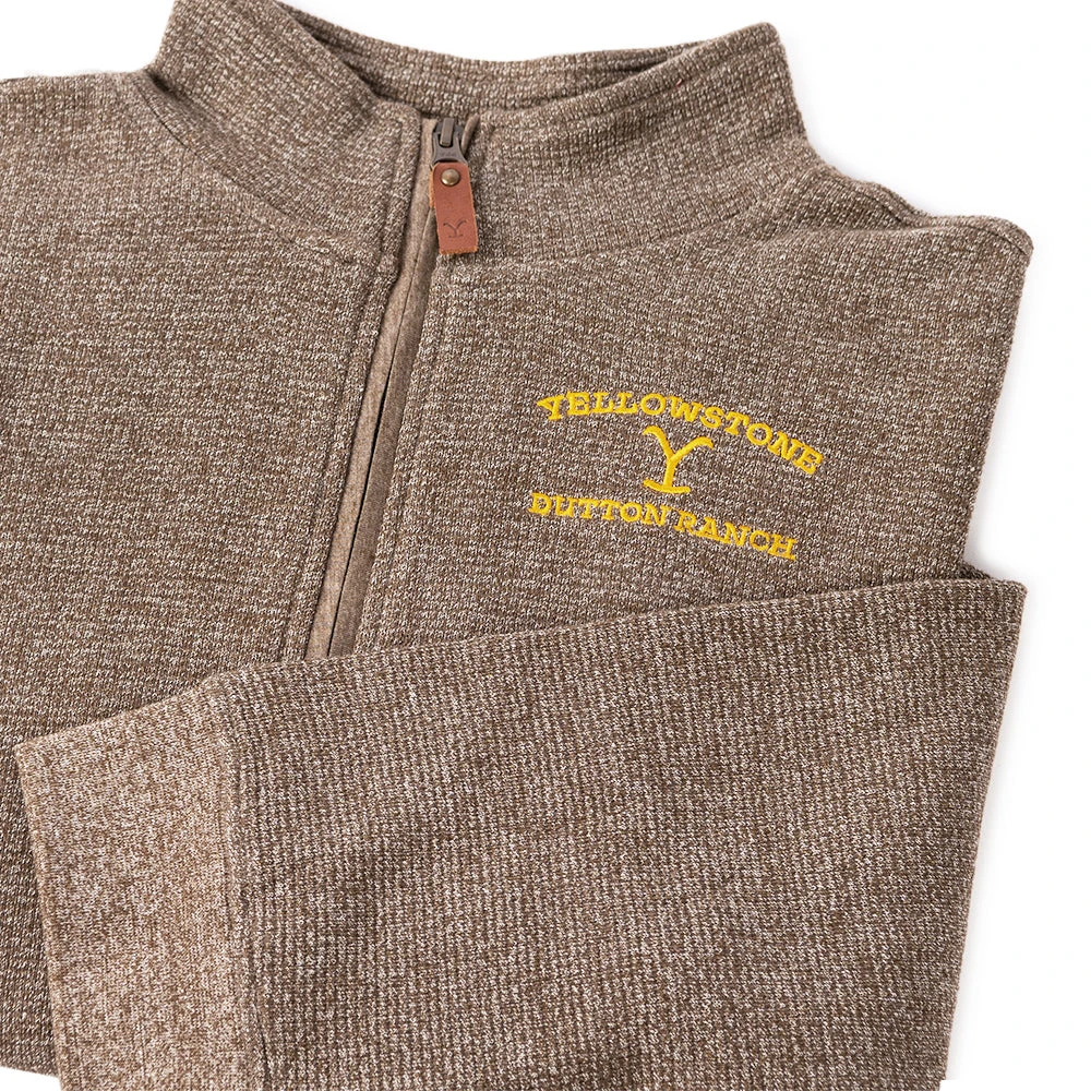Yellowstone Dutton Ranch Mortimer Quarter Zip Embroidered Pullover 7 Yellowstone Dutton Ranch Mortimer Quarter Zip Embroidered Pullover - Image 5