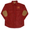 Yellowstone Dutton Ranch Embroidered Red Wool Button Down Shirt -Bioworld Shop YS FS RED WOOL Merch 001