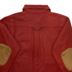 Yellowstone Dutton Ranch Embroidered Red Wool Button Down Shirt 11 Yellowstone Dutton Ranch Embroidered Red Wool Button Down Shirt -Bioworld Shop YS FS RED WOOL Merch 005