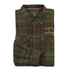 Yellowstone Embroidered The Wyatt Flannel Shirt -Bioworld Shop YS FS WFS OB 33 MF6