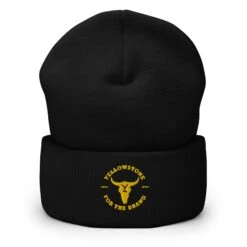 Yellowstone For The Brand Embroidered Beanie -Bioworld Shop YS FTB 70 100434 BLACK MF