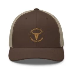 Yellowstone For The Brand Trucker Hat -Bioworld Shop YS FTB 70 100953 BROWN KHAKI MF
