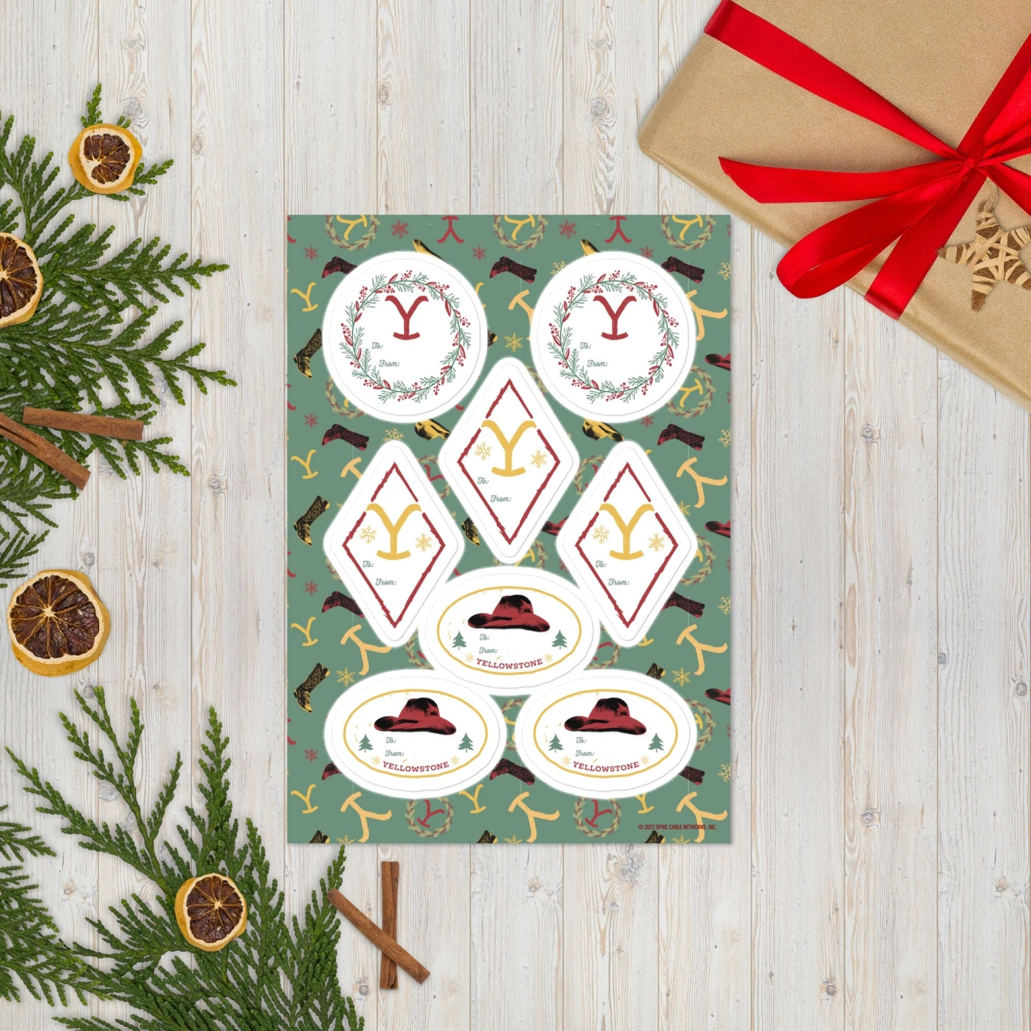 Yellowstone Holiday Icons Gift Sticker Sheet 4 Yellowstone Holiday Icons Gift Sticker Sheet - Image 3
