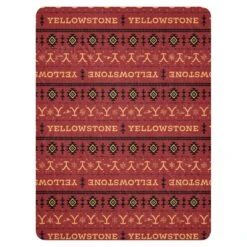 Yellowstone Holiday Aztec Sherpa Blanket -Bioworld Shop YS HLDY 136 101725 60X80 MF
