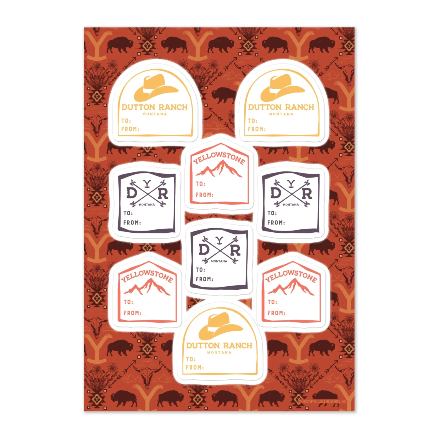 Yellowstone Icons Gift Sticker Sheet 3 Yellowstone Icons Gift Sticker Sheet