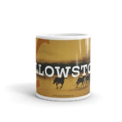 Yellowstone Logo White Mug -Bioworld Shop YS LCM 100040 W MUG 3