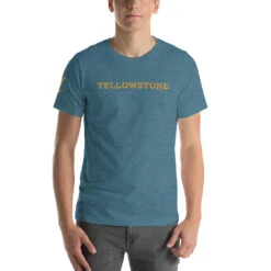 Yellowstone Logo Unisex Premium T-Shirt -Bioworld Shop YS LT 100394 0081 A Tee TEAL 1