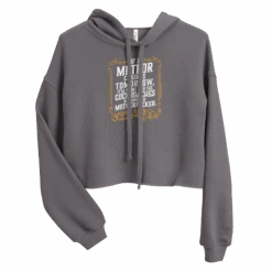Yellowstone If A Meteor Crashes Tomorrow Women's Fleece Crop Hooded Sweatshirt -Bioworld Shop YS METEOR WCS 100164 GREY MF