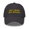 Yellowstone My Land My Rules Classic Dad Hat -Bioworld Shop YS MLMR 70 100998 DARK GREY FT MF