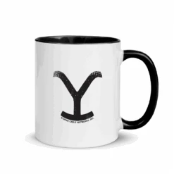 Yellowstone My Tomorrows Are All Yours Cowboy Y Logo Two-Tone Mug -Bioworld Shop YS MTC BTTM 101008 RT MF