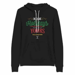 Yellowstone My Holidays Are All Yours Adult Fleece Hooded Sweatshirt 8 Yellowstone My Holidays Are All Yours Adult Fleece Hooded Sweatshirt -Bioworld Shop YS MYAAY 100148 BLK MF