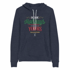 Yellowstone My Holidays Are All Yours Adult Fleece Hooded Sweatshirt 9 Yellowstone My Holidays Are All Yours Adult Fleece Hooded Sweatshirt -Bioworld Shop YS MYAAY 100148 NVY MF