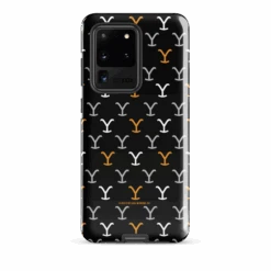 Yellowstone Y Pattern Tough Phone Case - Samsung -Bioworld Shop YS PATTERN 101682 galaxy s20 ultra front MF