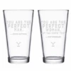 Yellowstone You Are Perfect Beth And Rip Pint Glass Set Of 2 -Bioworld Shop YS PBR Pset2 100204 BUNDLE MF