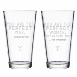Yellowstone You Are Perfect Beth And Rip Pint Glass Set Of 2