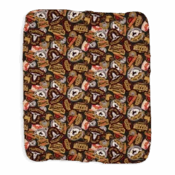 Yellowstone Patches Sherpa Blanket -Bioworld Shop YS PSB 100206 50x60 MF