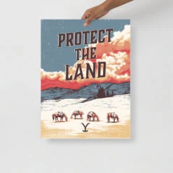 Yellowstone Protect The Land Premium Satin Poster -Bioworld Shop YS PTL 100123 CircleGraphic Poster 18x24 002