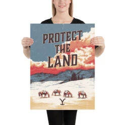 Yellowstone Protect The Land Premium Satin Poster -Bioworld Shop YS PTL 100123 CircleGraphic Poster 18x24 RO