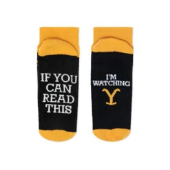 Yellowstone If You Can Read This I Am Watching Yellowstone Socks -Bioworld Shop YS PY SCK 1x1 005