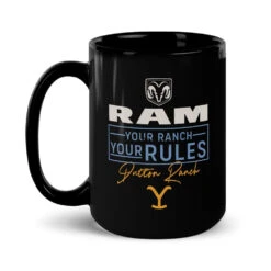 Yellowstone X Ram Your Ranch Your Rules Black Mug -Bioworld Shop YS RAMDR 76 100085 15 L MF