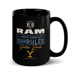 Yellowstone X Ram Your Ranch Your Rules Black Mug -Bioworld Shop YS RAMDR 76 100085 15 R MF