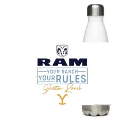 Yellowstone X Ram Your Ranch Your Rules Water Bottle -Bioworld Shop YS RAMDR 76 100960 WRAP MF