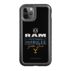 Yellowstone X Ram Your Ranch Your Rules Phone Case -Bioworld Shop YS RAMDR 76 101135 IP 11P BLACK MF