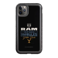 Yellowstone X Ram Your Ranch Your Rules Phone Case -Bioworld Shop YS RAMDR 76 101135 IP 11PM BLACK MF