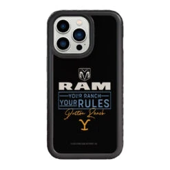 Yellowstone X Ram Your Ranch Your Rules Phone Case -Bioworld Shop YS RAMDR 76 101135 IP 13P BLACK MF