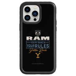 Yellowstone X Ram Your Ranch Your Rules Phone Case -Bioworld Shop YS RAMDR 76 101135 IP 14PM BLACK MF