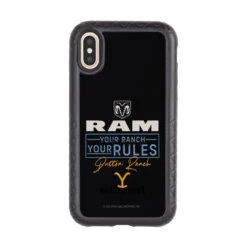 Yellowstone X Ram Your Ranch Your Rules Phone Case -Bioworld Shop YS RAMDR 76 101135 IP XS BLACK MF