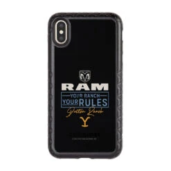 Yellowstone X Ram Your Ranch Your Rules Phone Case -Bioworld Shop YS RAMDR 76 101135 IP XS MAX BLACK MF