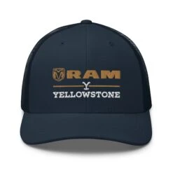 Yellowstone X Ram Trucker Hat -Bioworld Shop YS RAMY 76 100953 NAVY MF