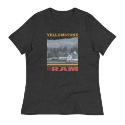 Yellowstone X Ram Scenic Women's T-Shirt -Bioworld Shop YS RAMYS 76 100925 DARK GREY HEATHER MF