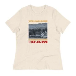 Yellowstone X Ram Scenic Women's T-Shirt -Bioworld Shop YS RAMYS 76 100925 HEATHER PRISM NATURAL MF