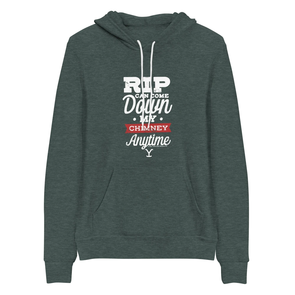 Yellowstone RIP Can Come Down My Chimney Any Time Adult Fleece Hooded Sweatshirt 4 Yellowstone RIP Can Come Down My Chimney Any Time Adult Fleece Hooded Sweatshirt - Image 2