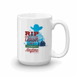 Yellowstone Rip Can Come Down My Chimney Anytime Silhouette White Mug -Bioworld Shop YS RCCDMCAS WM 100040 15 RT MF