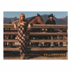 Yellowstone Rip Wheeler And Beth Dutton Satin Poster