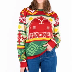Yellowstone Barn Holiday Sweater -Bioworld Shop YS ROODY SWTR RETOUCHED 007