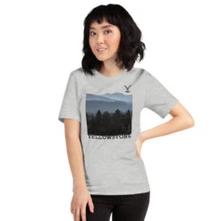 Yellowstone Scenery Adult Short Sleeve T-Shirt -Bioworld Shop YS S ST 100017 0019 A Tee Gray 2