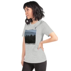 Yellowstone Scenery Adult Short Sleeve T-Shirt -Bioworld Shop YS S ST 100017 0019 A Tee Gray 3