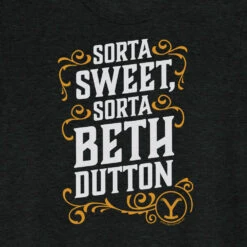 Yellowstone Sorta Sweet Sorta Beth Dutton Unisex Tri-Blend T-Shirt -Bioworld Shop YS SBD TST 100006 0006 A Tee TB RO
